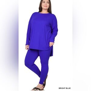 New!PLUS SIZE BRUSHED MICROFIBER LOUNGEWEAR SET SIZE 1X 2X 3X